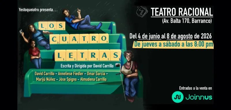 Imagen de la nota: «Los Cuatro Letras», de David Carrillo: un círculo lúdico en lenguaje cuadrangular
